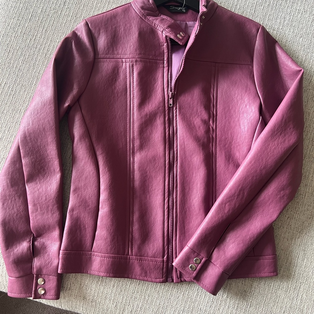 Vintage Suzie Fuchsia Leather Jacket